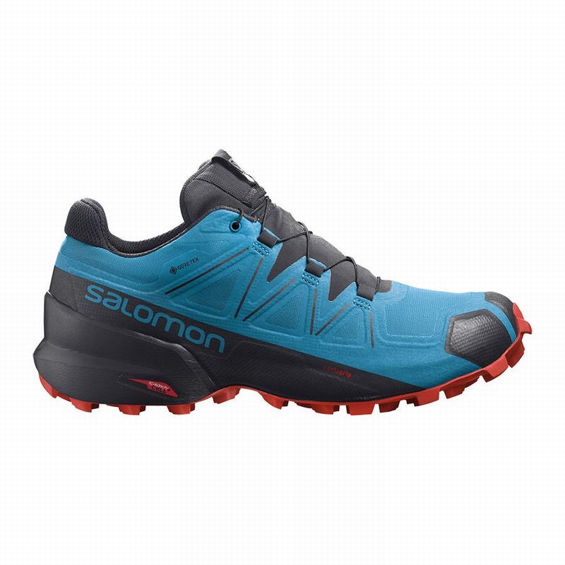 Zapatillas Trail Running Salomon Hombre Azules / Negras - Salomon Argentina SPEEDCROSS 5 GORE-TEX ,1